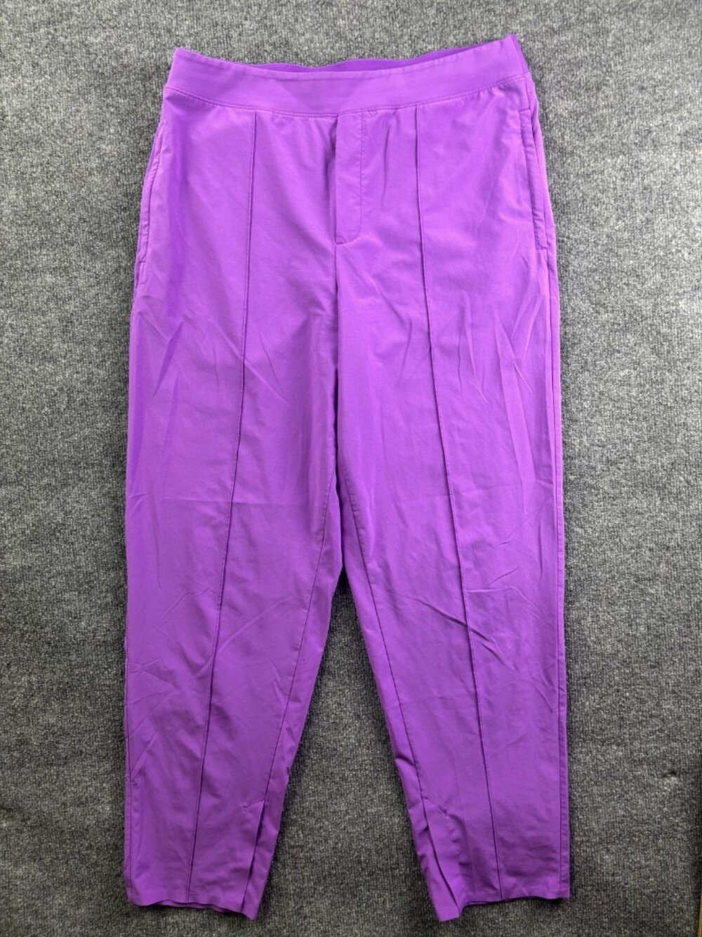 Athleta Pants Womens 14 Purple Vienna Slim Ankle Tapered Elastic Waist Stretch